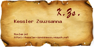 Kessler Zsuzsanna névjegykártya